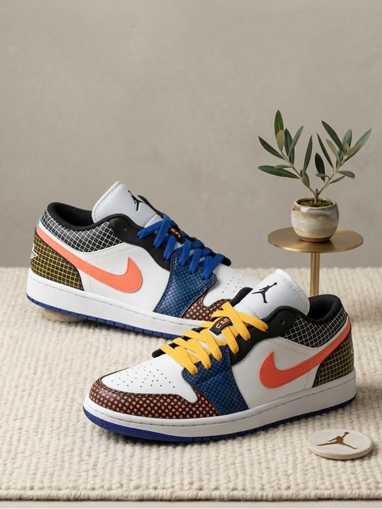 Nike Air Jordan 1 Low MMD White Black Royal Mango Women’s 8 New Y6.5
